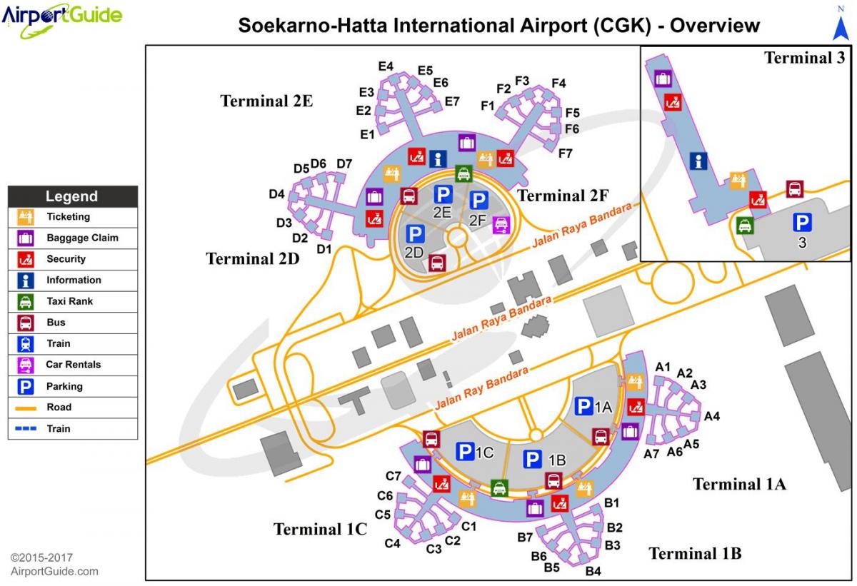 soekarno hatta starptautiskā lidosta map