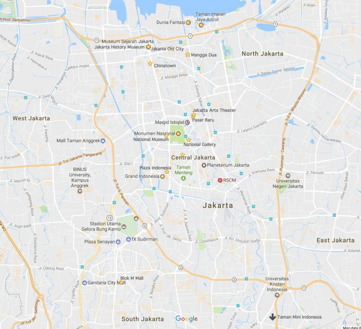 karte Džakarta centri
