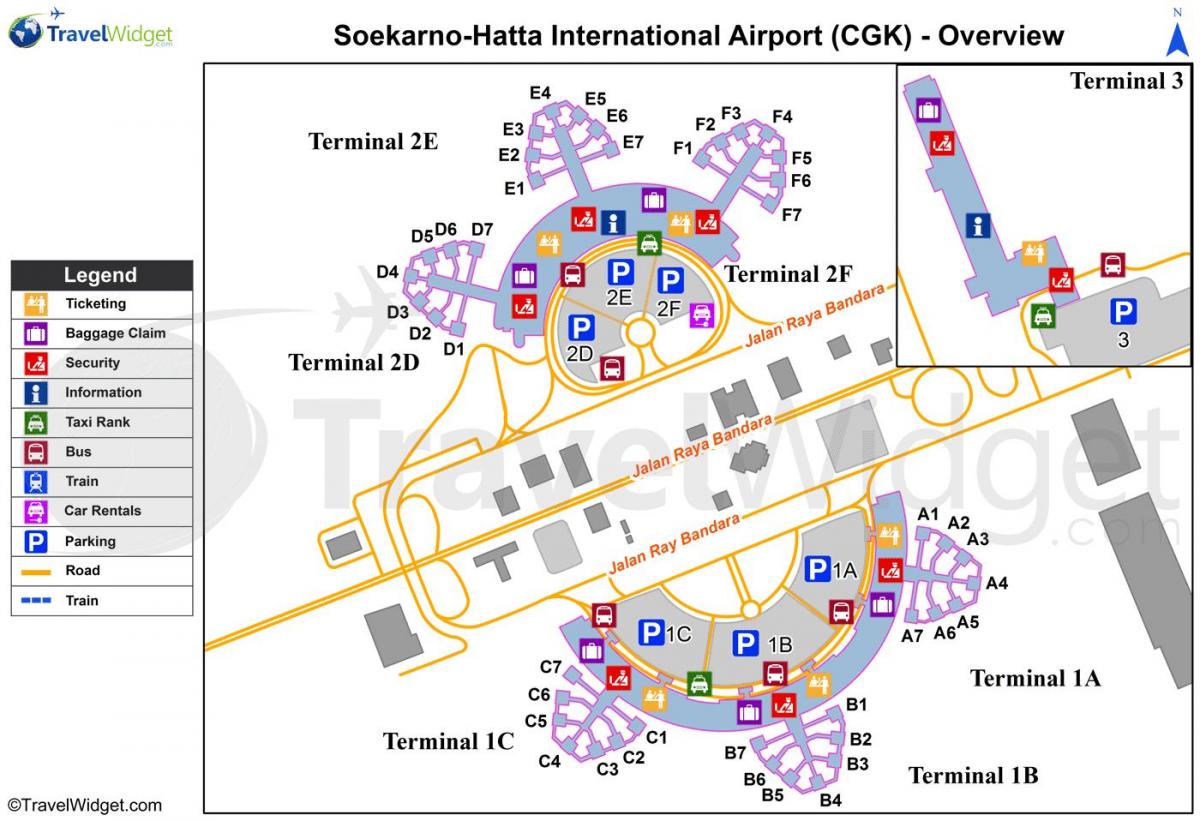 soekarno hatta lidostas termināla kartē