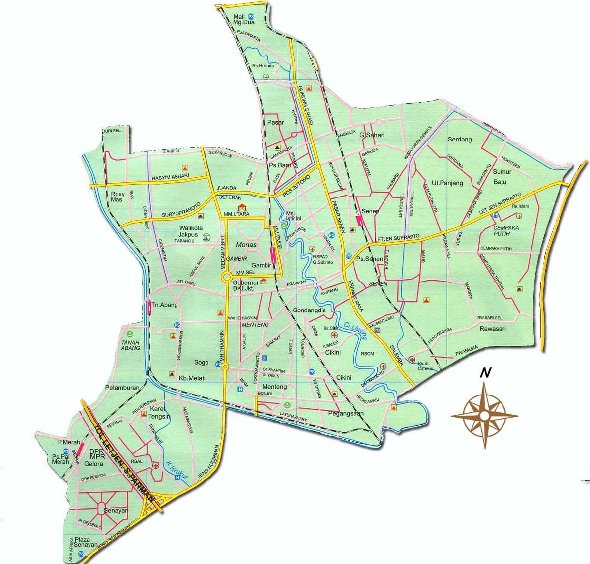 karte Džakarta pusat