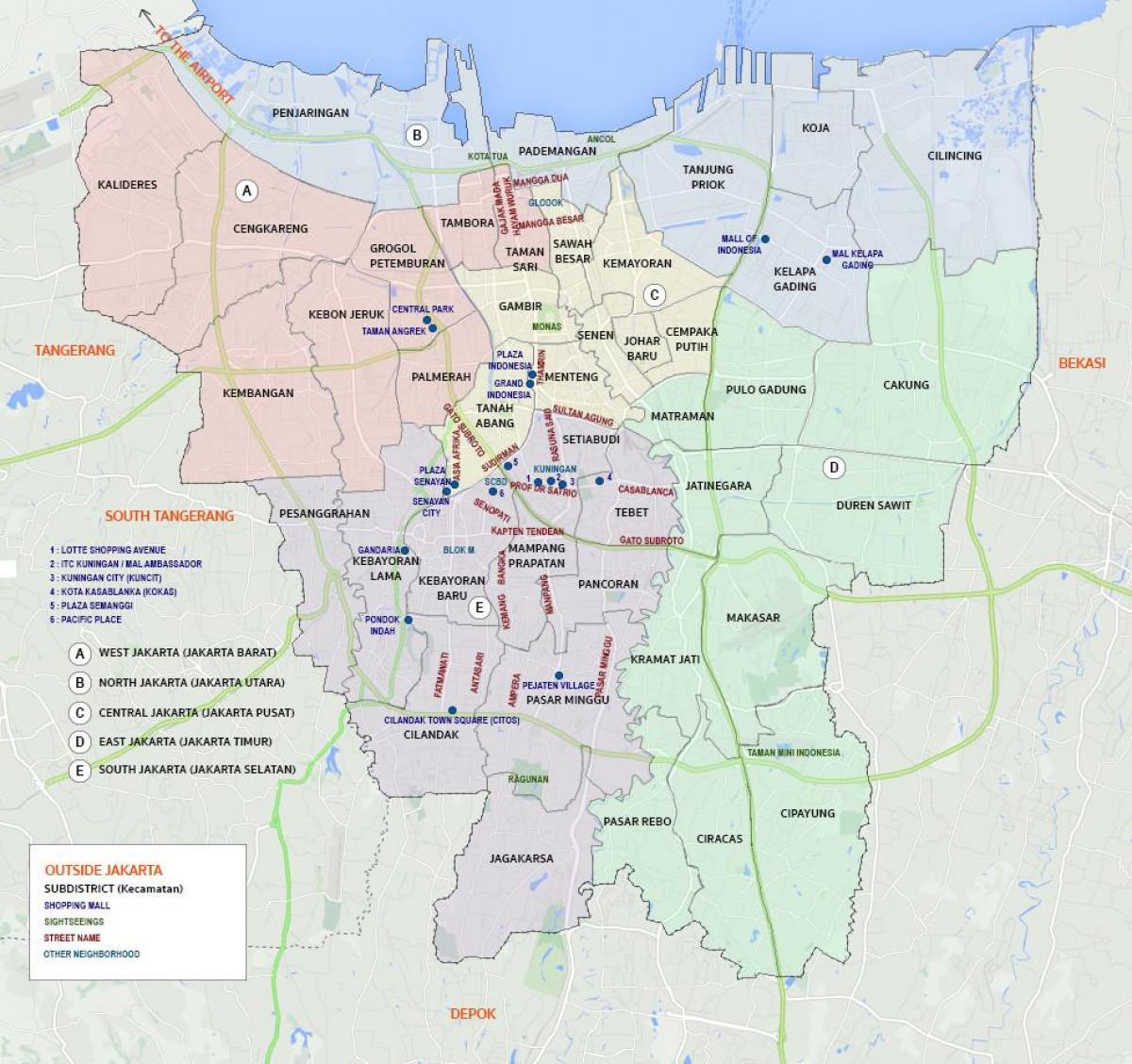galvaspilsētas indonēzijas karte