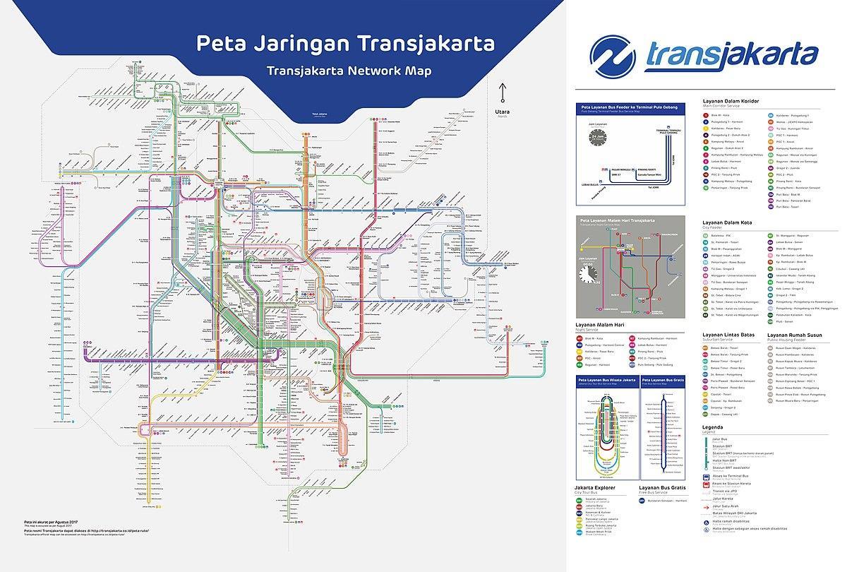 transJakarta maršruta karte