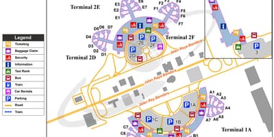 Džakarta starptautiskā lidosta map